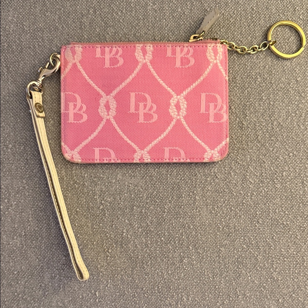 Dooney & Bourke Pink and Gold Key Holder - Picture 2 of 3